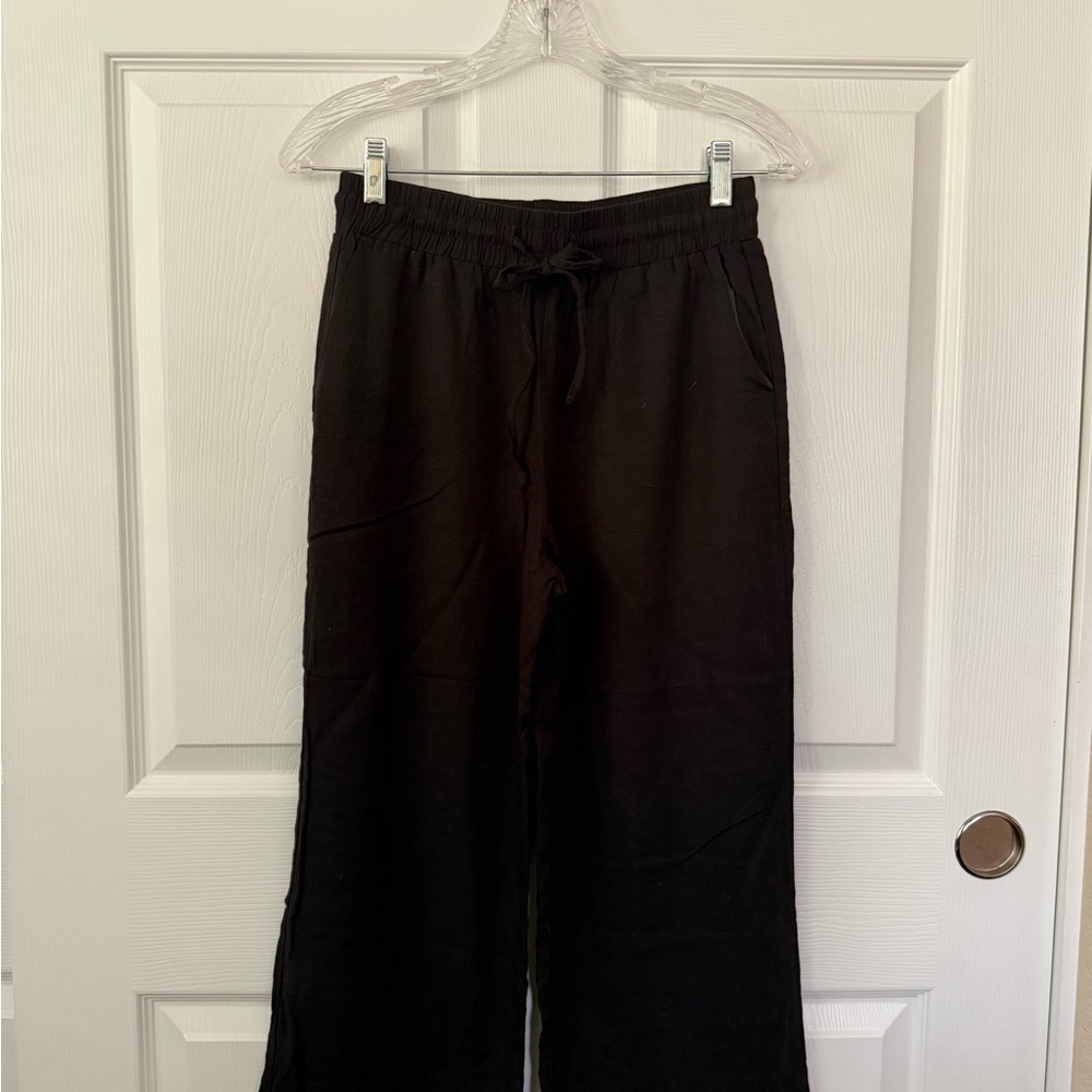 Tobi Black Drawstring Lounge Pants